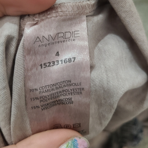 Anvrdie Angels Never Die Patchwork Lagenlook Y2k Style Lace Graphic Studded Top - Picture 4 of 4